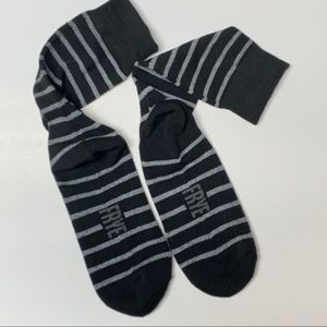 Frye Accessories - Frye Crew Socks Black with Gray Stripes Frye Accessories - Frye Crew Socks Black with Gray Stripes